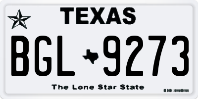 TX license plate BGL9273