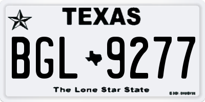 TX license plate BGL9277