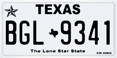 TX license plate BGL9341