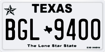 TX license plate BGL9400