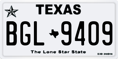 TX license plate BGL9409
