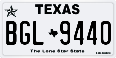 TX license plate BGL9440