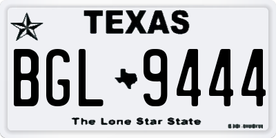 TX license plate BGL9444