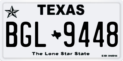 TX license plate BGL9448