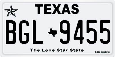 TX license plate BGL9455