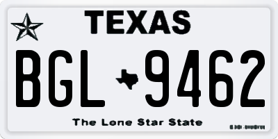 TX license plate BGL9462