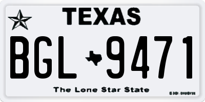 TX license plate BGL9471