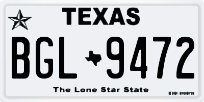 TX license plate BGL9472
