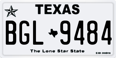 TX license plate BGL9484