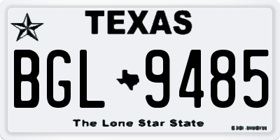 TX license plate BGL9485