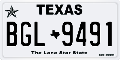 TX license plate BGL9491