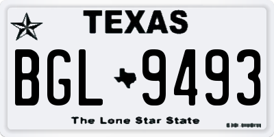 TX license plate BGL9493