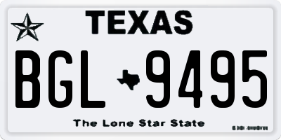 TX license plate BGL9495