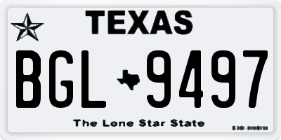 TX license plate BGL9497