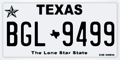 TX license plate BGL9499