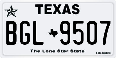 TX license plate BGL9507