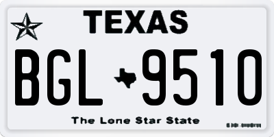 TX license plate BGL9510