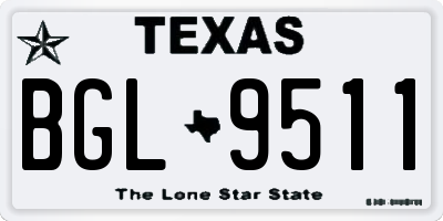 TX license plate BGL9511