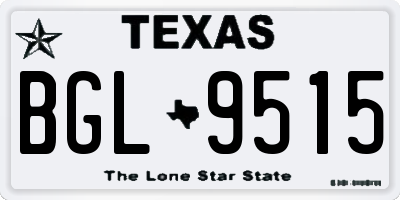 TX license plate BGL9515