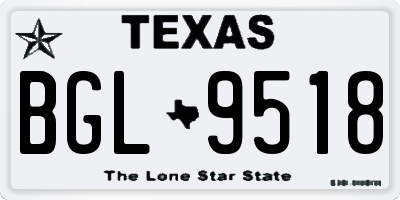 TX license plate BGL9518