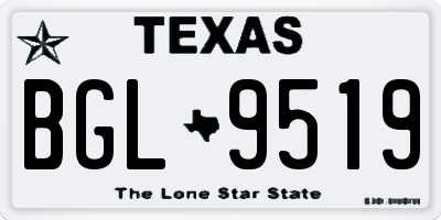 TX license plate BGL9519