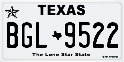 TX license plate BGL9522