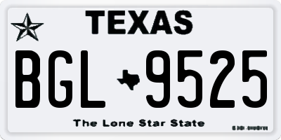 TX license plate BGL9525