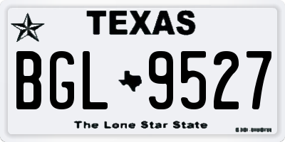 TX license plate BGL9527