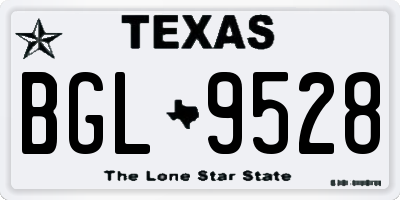TX license plate BGL9528