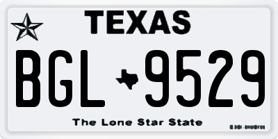 TX license plate BGL9529