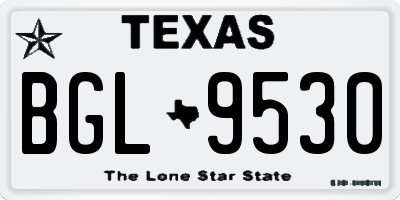 TX license plate BGL9530