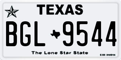 TX license plate BGL9544