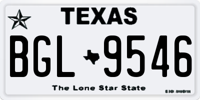 TX license plate BGL9546