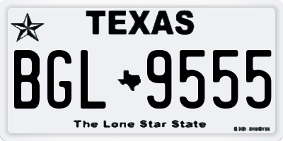 TX license plate BGL9555