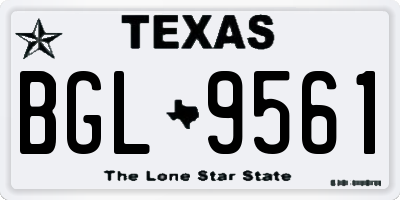 TX license plate BGL9561