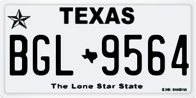 TX license plate BGL9564