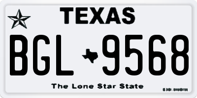 TX license plate BGL9568