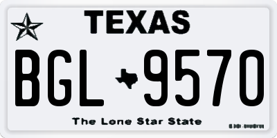 TX license plate BGL9570