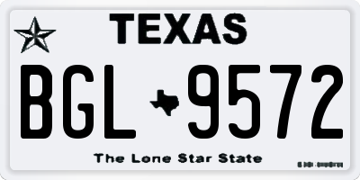 TX license plate BGL9572