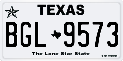 TX license plate BGL9573