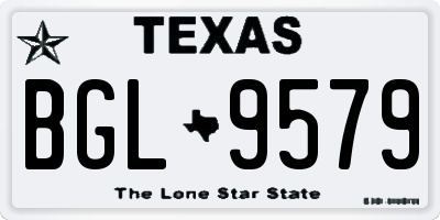 TX license plate BGL9579
