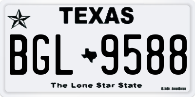 TX license plate BGL9588