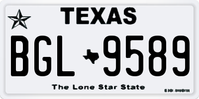 TX license plate BGL9589