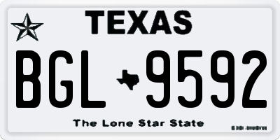 TX license plate BGL9592