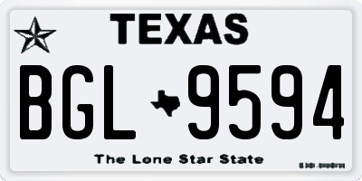 TX license plate BGL9594