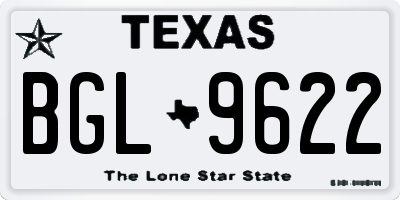 TX license plate BGL9622