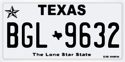 TX license plate BGL9632