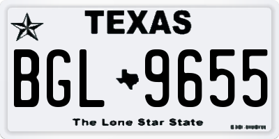 TX license plate BGL9655