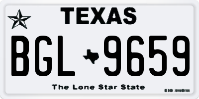 TX license plate BGL9659