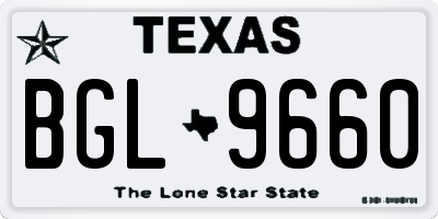 TX license plate BGL9660